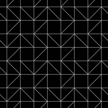 Poligonal siyah ve beyaz geometrik seamless modeli