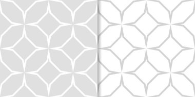 Işık gri geometrik süsler. Web, Tekstil ve duvar kağıtları için dikişsiz desen seti