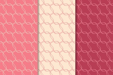 Web, Tekstil ve duvar kağıtları için dikey Dikişsiz desen kiraz kırmızı geometrik dizi