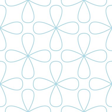 Beyaz ve mavi geometrik süsleme. Web, Tekstil ve duvar kağıtları için seamless modeli