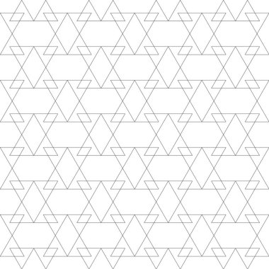 Beyaz arka planda siyah geometrik yazdır. Seamless modeli