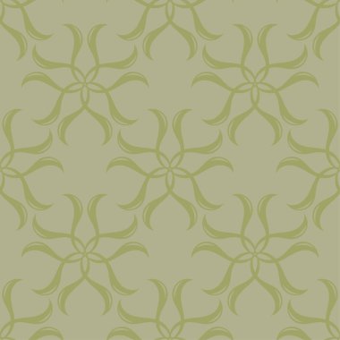 Zeytin yeşili çiçek süsleme. Tekstil ve duvar kağıtları için seamless modeli