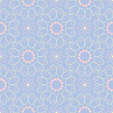 Soluk mavi sorunsuz arka plan. Çiçek desenli duvar kağıdı, Tekstil ve kumaş için