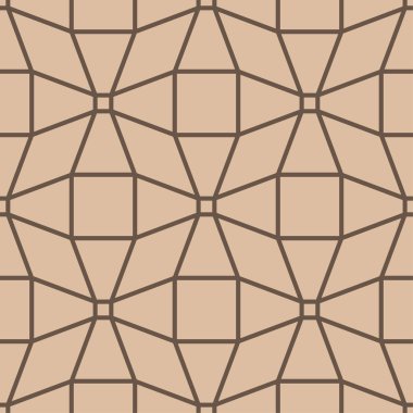 Geometrik süsleme. Bej ve kahverengi seamless modeli web, Tekstil ve duvar kağıtları için