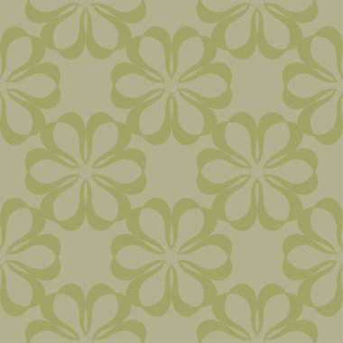 Zeytin yeşili çiçek süsleme. Tekstil ve duvar kağıtları için seamless modeli