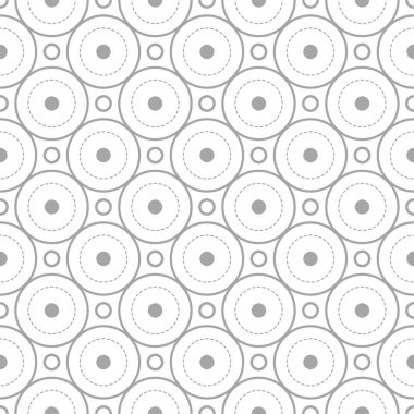 Beyaz arka planda gri geometrik süsleme. Web, Tekstil ve duvar kağıtları için seamless modeli
