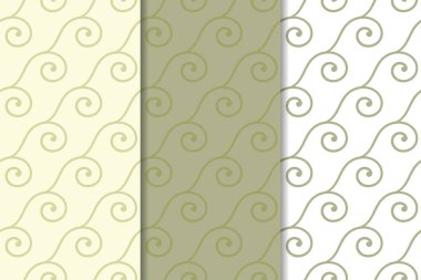 Zeytin yeşili ve beyaz geometrik dikey Dikişsiz desen web, Tekstil ve duvar kağıtları için