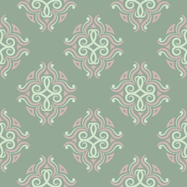 Yeşil çiçek arka plan. Duvar kağıtları, Tekstil ve kumaş için çiçek tasarımları ile Seamless modeli