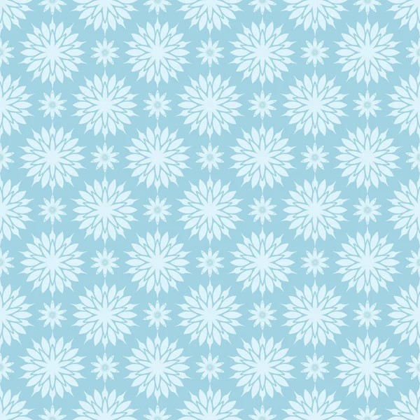 Adorno Floral Blanco Sobre Fondo Azul Patrón Sin Costuras Para — Archivo Imágenes Vectoriales