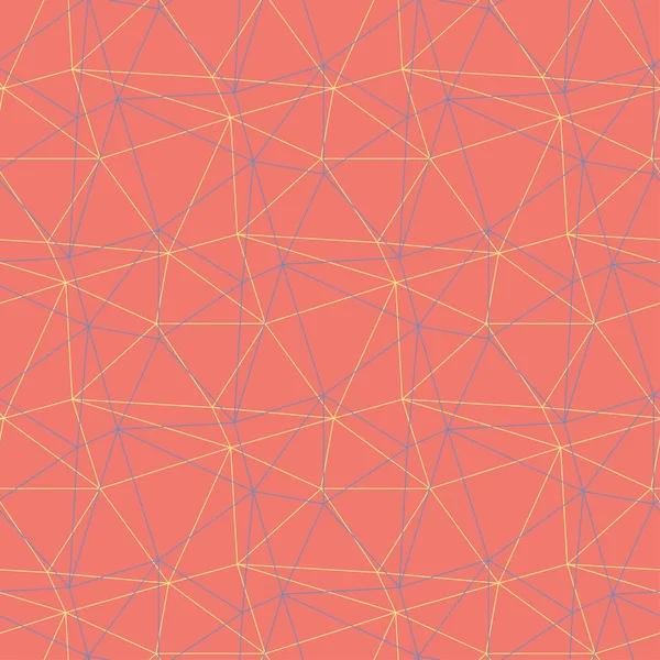 Geometrik seamless modeli. Mavi ve sarı bir tasarıma sahip parlak kırmızı arka plan