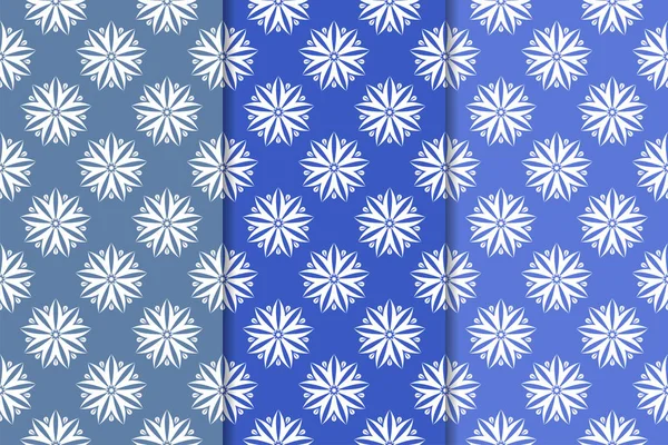 Çiçek süsler kümesi. Mavi dikey Dikişsiz desen. Duvar kağıdı arka plan