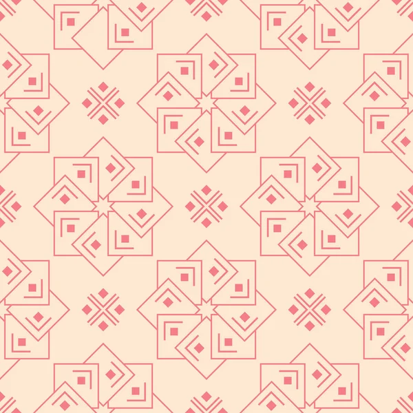 Bej renkli arka plan üzerinde kırmızı çiçekli süs. Tekstil ve duvar kağıtları için seamless modeli