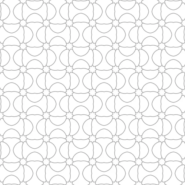 Graues Geometrisches Ornament Auf Weißem Hintergrund Nahtloses Muster Für Web — Stockvektor