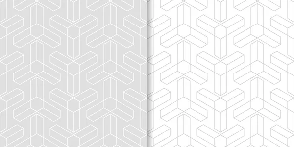 Hellgraue Geometrische Nahtlose Muster Für Web Textilien Und Tapeten — Stockvektor