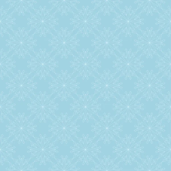 Mavi zemin üzerine beyaz çiçek tasarım. Tekstil ve duvar kağıtları için sorunsuz süsleme