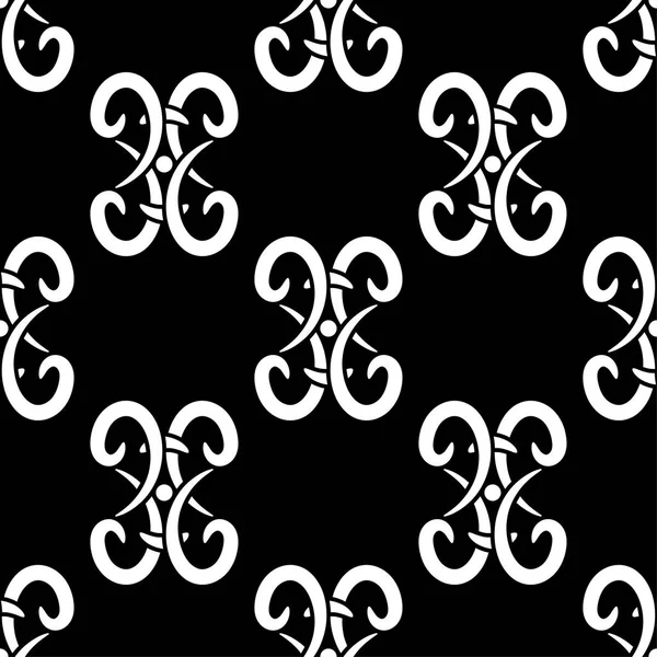 Abstrakcja Bezszwowe Wzór Włókienniczych Tkaniny Lub Tapety Czarno Białe Tło — Wektor stockowy