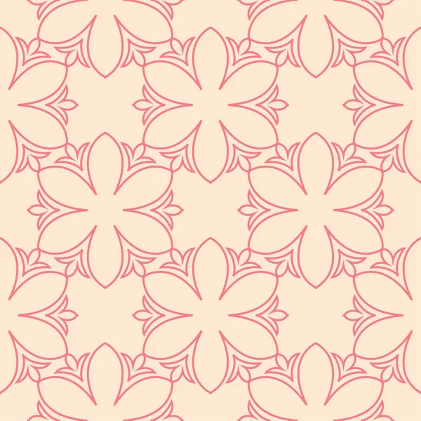 Bej renkli arka plan üzerinde kırmızı çiçek öğeleri. Tekstil ve duvar kağıtları için seamless modeli