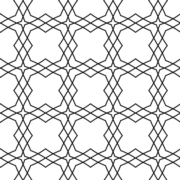 Siyah ve beyaz geometrik süsleme. Web, Tekstil ve duvar kağıtları için seamless modeli