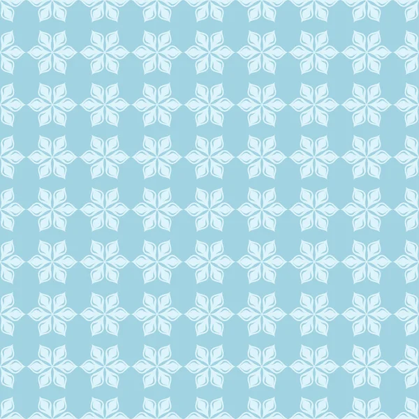 Λευκό Floral Στολίδι Μπλε Φόντο Χωρίς Ραφή Πρότυπο Για Υφάσματα — Διανυσματικό Αρχείο