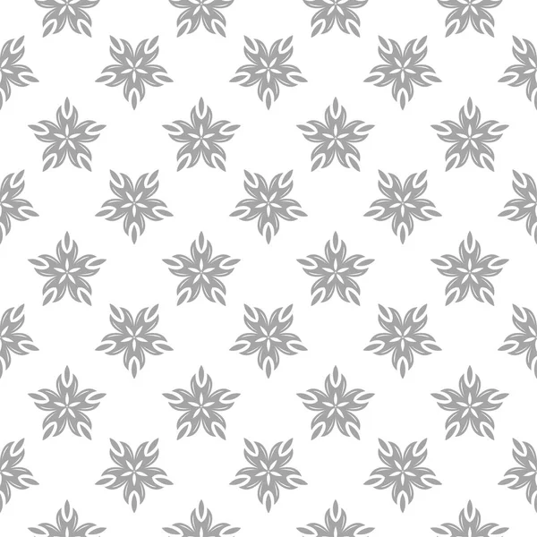 Beyaz arka plan üzerine açık gri çiçek süsleme. Tekstil ve duvar kağıtları için seamless modeli