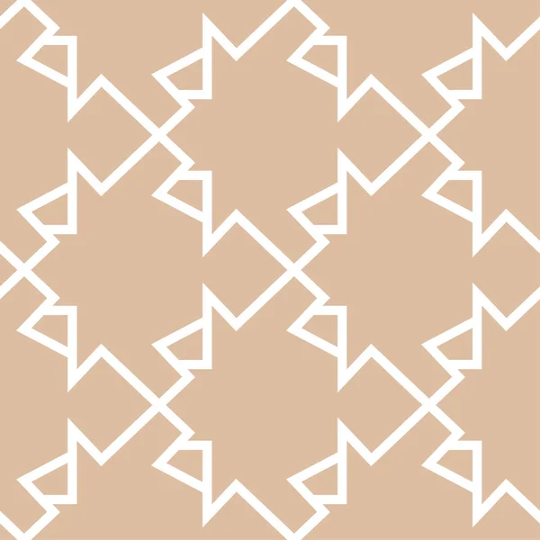 Ornement Géométrique Beige Modèle Sans Couture Pour Toile Textile Fonds — Image vectorielle