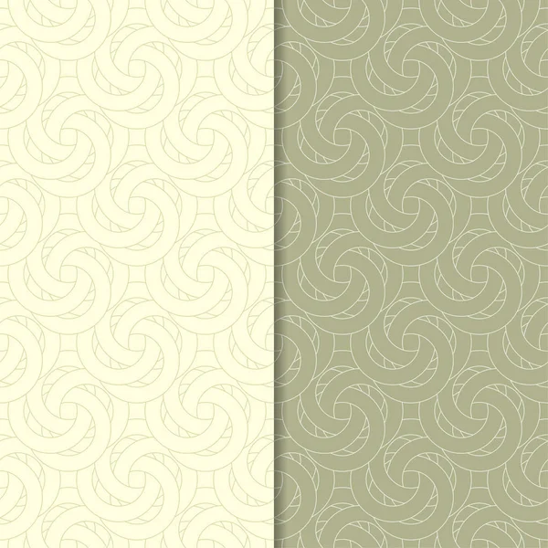 Zeytin yeşili geometrik süsler. Web, Tekstil ve duvar kağıtları için dikişsiz desen seti