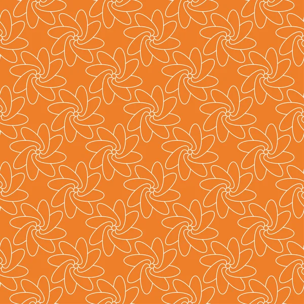 Turuncu zemin üzerine beyaz çiçek süsleme. Tekstil ve duvar kağıtları için seamless modeli