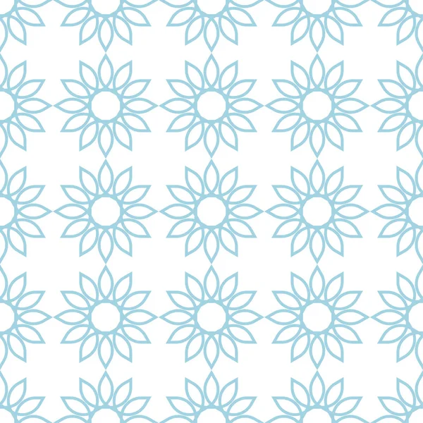 白色和蓝色的几何装饰品 纺织品和墙纸无缝模式 — 图库矢量图片