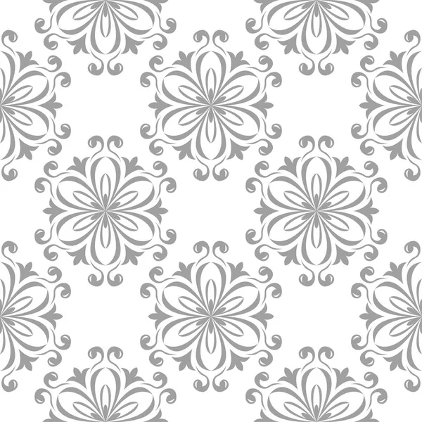 Beyaz arka plan üzerine açık gri çiçek tasarım. Tekstil ve duvar kağıtları için seamless modeli