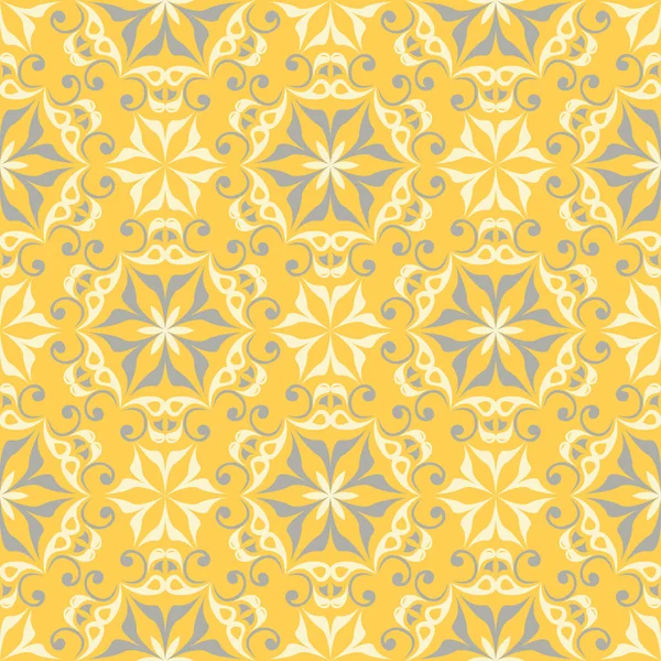 Çiçek arka plan. Sarı gri ve beyaz Dikişsiz desen duvar kağıtları, Tekstil ve kumaş için