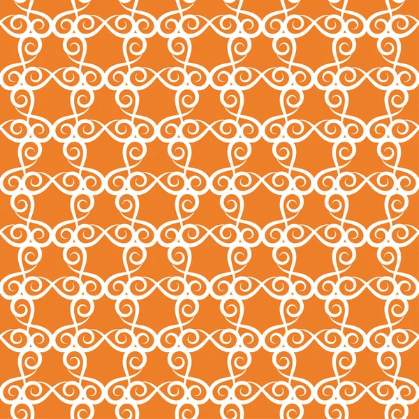 Beyaz çiçek süsleme portakal. Tekstil ve duvar kağıtları için seamless modeli