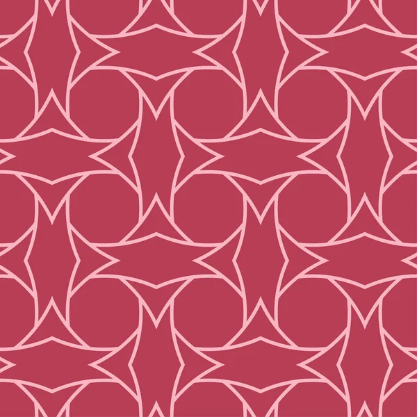 Kırmızı ve soluk pembe geometrik süsleme. Web, Tekstil ve duvar kağıtları için seamless modeli