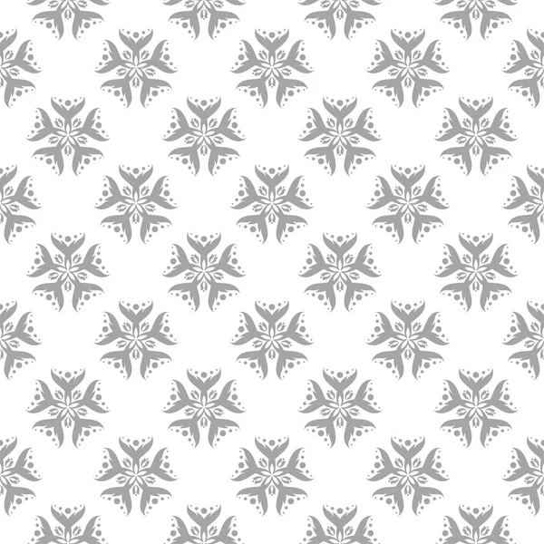 Light Gray Floral Seamless Ornament White Background Seamless Pattern Textile — Stock Vector