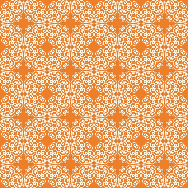 Turuncu ve beyaz çiçek süsleme. Tekstil ve duvar kağıtları için seamless modeli