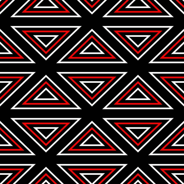 Geometric Seamless Pattern Black Red White Background Wallpapers Textile Fabrics — Stock Vector