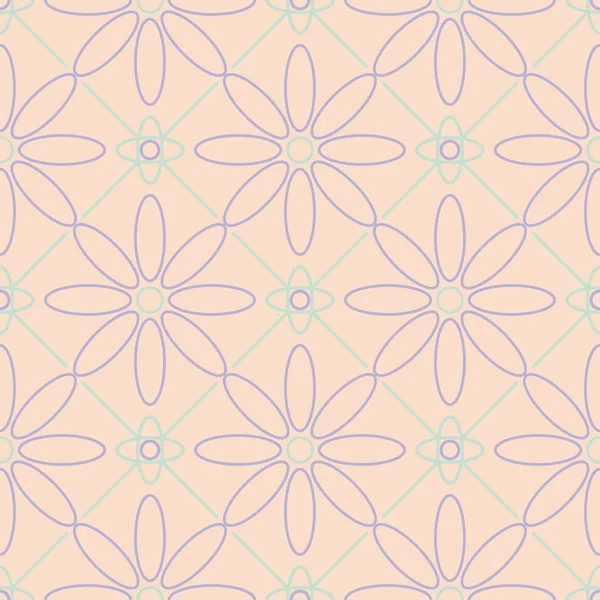 Çiçek seamless modeli. Bej renkli arka plan duvar kağıtları, Tekstil ve kumaş için mor ve mavi çiçek öğeleri ile