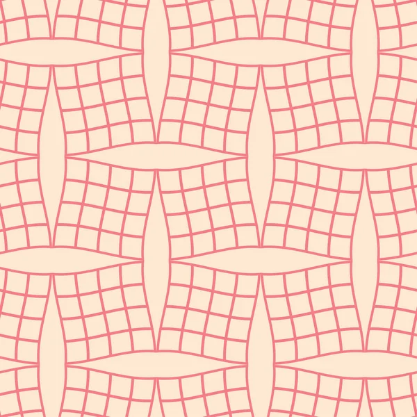 Kırmızı ve bej geometrik süsleme. Web, Tekstil ve duvar kağıtları için seamless modeli