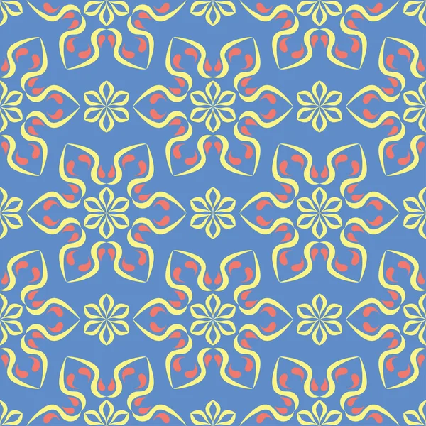 Çiçek mavi seamless modeli. Parlak arka plan duvar kağıtları, Tekstil ve kumaş için renkli çiçek öğeleri ile