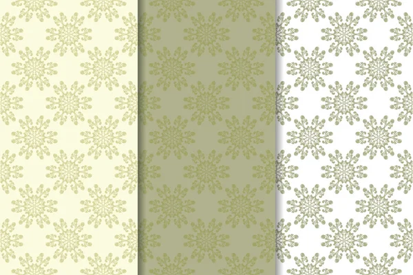 Zeytin Yeşili Çiçek Arka Planlar Tekstil Duvar Kağıtları Için Dikişsiz — Stok Vektör