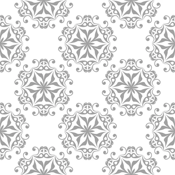 Beyaz arka plan üzerine açık gri çiçek öğe. Tekstil ve duvar kağıtları için seamless modeli