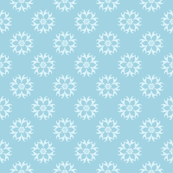 Patrón Floral Blanco Azul Adorno Sin Costuras Para Textiles Fondos — Vector de stock