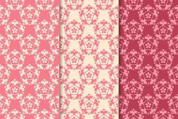 Kiraz kırmızı çiçekli süs tasarımlar. Duvar kağıtları ve kumaşlar için dikey Dikişsiz desen