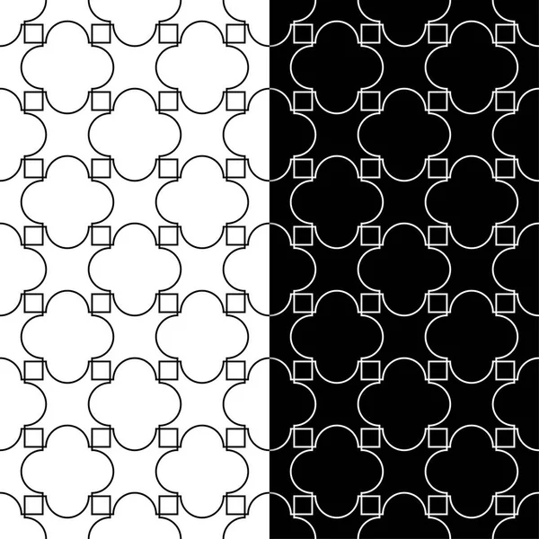 Siyah ve beyaz geometrik süsler. Web, Tekstil ve duvar kağıtları için dikişsiz desen seti