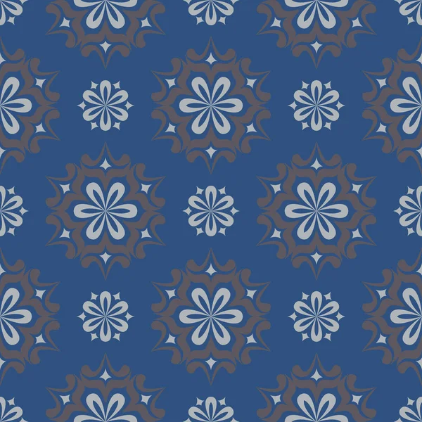 Mavi çiçek sorunsuz arka plan. Tasarım deseni duvar kağıtları, Tekstil ve kumaş çiçek öğeleri