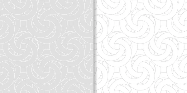 Ornements Géométriques Gris Clair Ensemble Motifs Sans Couture Pour Toile — Image vectorielle