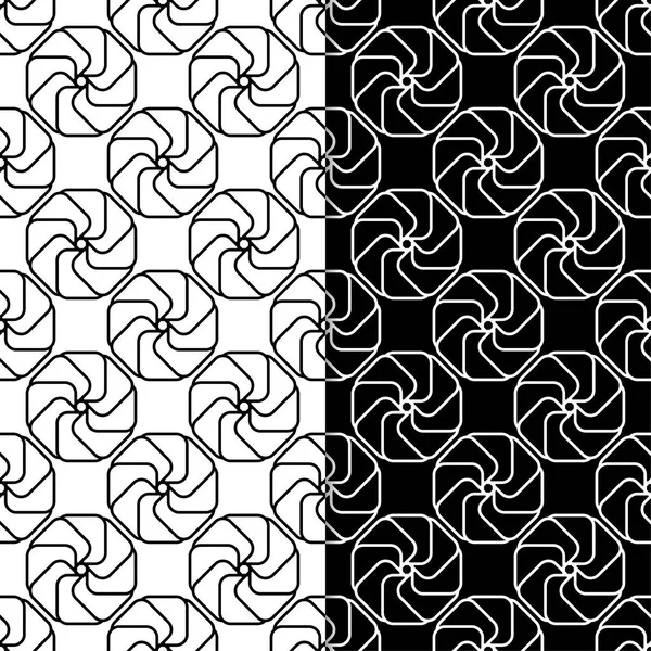 Siyah ve beyaz geometrik yazdırır. Web, Tekstil ve duvar kağıtları için dikişsiz desen seti