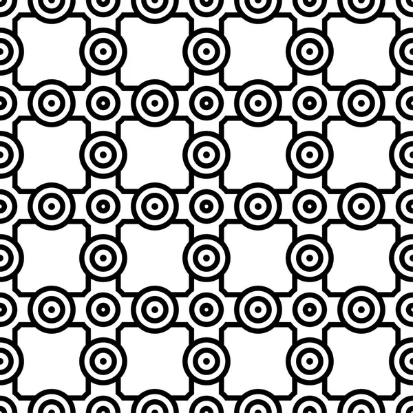幾何学的な黒と白のシームレスなパターンを抽象化します 背景の壁紙 テキスタイル — ストックベクタ