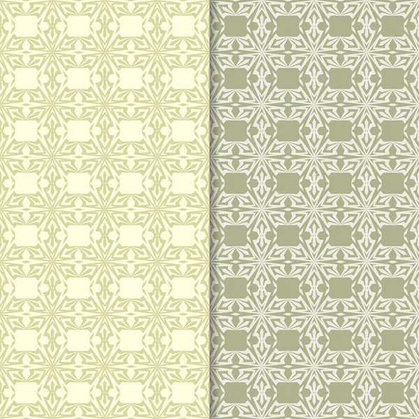 Zeytin yeşili çiçek arka planlar. Tekstil ve duvar kağıtları için dikişsiz desen seti