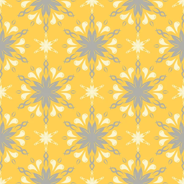 Çiçek arka plan. Sarı gri ve beyaz Dikişsiz desen duvar kağıdı, Tekstil ve kumaş için