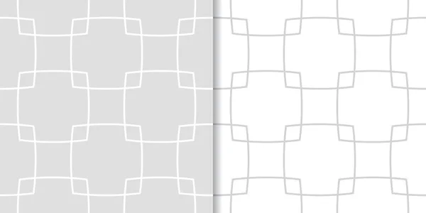 Светло Серые Геометрические Орнаменты Набор Плавных Шаблонов Паутины Текстиля Обоев — стоковый вектор